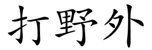 打野外的解释