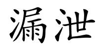漏泄的解释