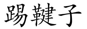 踢鞬子的解释