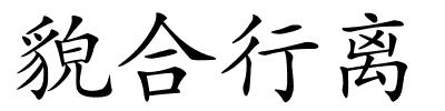 貌合行离的解释