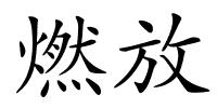 燃放的解释