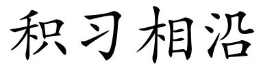 积习相沿的解释