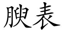 腴表的解释