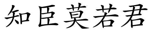知臣莫若君的解释