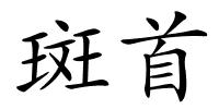 斑首的解释