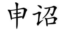 申诏的解释