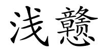 浅戆的解释