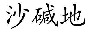 沙碱地的解释