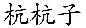 杭杭子的解释