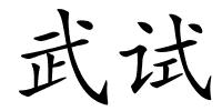 武试的解释