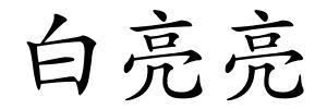 白亮亮的解释