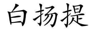 白扬提的解释