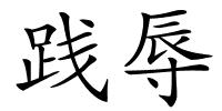 践辱的解释
