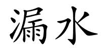 漏水的解释