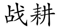 战耕的解释