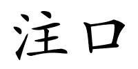 注口的解释