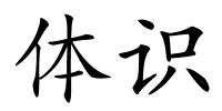 体识的解释