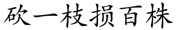 砍一枝损百株的解释