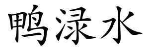 鸭渌水的解释