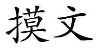 摸文的解释