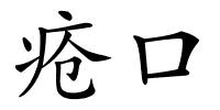 疮口的解释