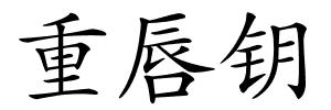 重唇钥的解释