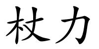 杖力的解释