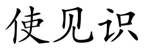 使见识的解释