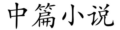 中篇小说的解释