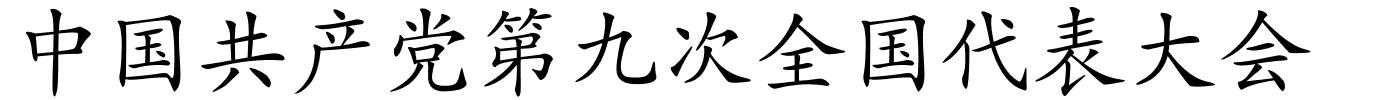 中国共产党第九次全国代表大会的解释