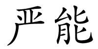 严能的解释