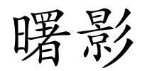 曙影的解释