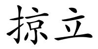 掠立的解释