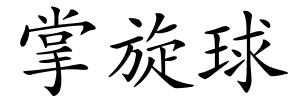 掌旋球的解释
