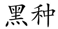 黑种的解释