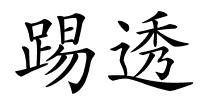 踢透的解释