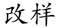 改样的解释