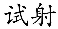 试射的解释