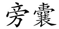 旁囊的解释