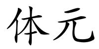 体元的解释