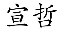 宣哲的解释