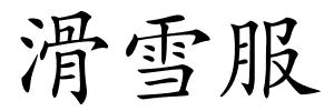 滑雪服的解释
