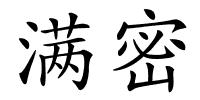 满密的解释