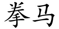 拳马的解释