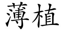 薄植的解释