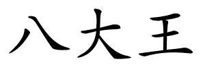 八大王的解释