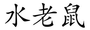 水老鼠的解释