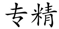 专精的解释