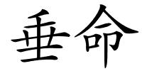 垂命的解释