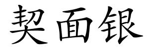 契面银的解释